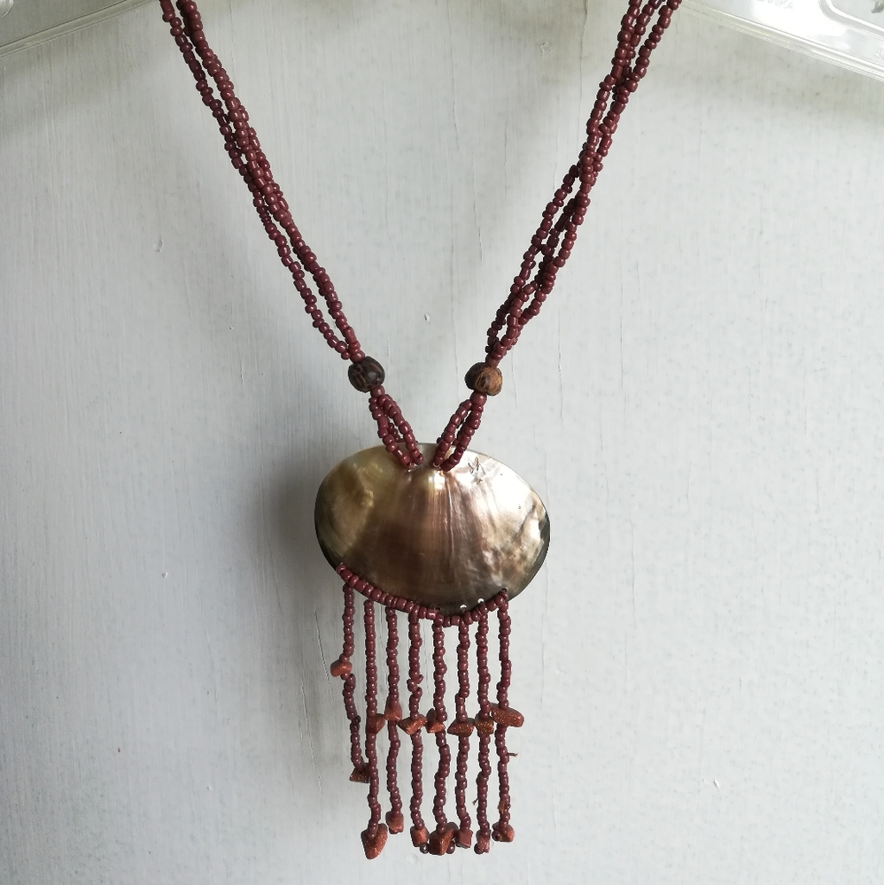 Shell and beaded necklace